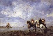 Eugene Fromentin Arab Horsemen Resting Germany oil painting artist
